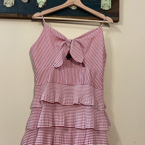 Chapter Stripes Tiered Ruffle Dress with Cut Out Size Medium - Picture 11 of 16